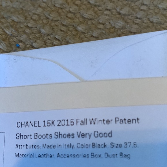 Authentic Chanel Tweed Booties. Short boots Black. Size 37.5. - Picture 3 of 13